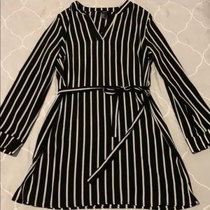 Striped Black and White Dress